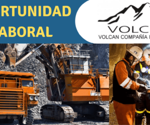 Vacantes para trabajar en Volcan Compañia Minera S.A.A. 18 Plazas disponibles