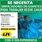 Se Necesita Empacadores de Guantes para trabajar en casa