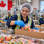 Buscan operarios para empaquetar alimentos y dulces en Canadá