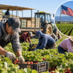 Cosecha de fresas en el campo estadounidense (1)