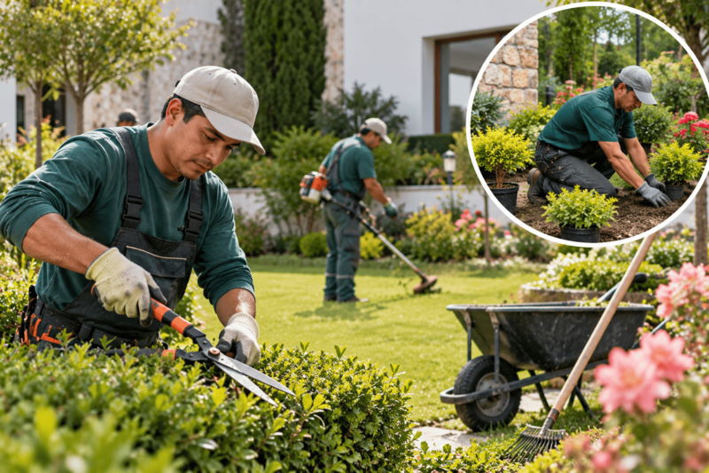 Jardineros cuidando un jardín exuberante (1).png