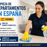 Limpieza de Departamentos en España - Empleo Tiempo Completo