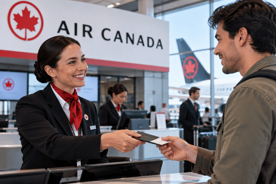 Atención cordial en Air Canada